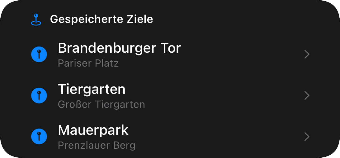 Gespeicherte Ziele (dark)