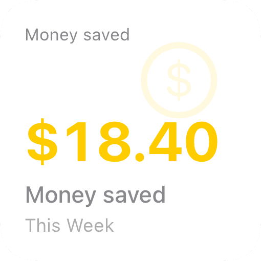 Money saved (light)