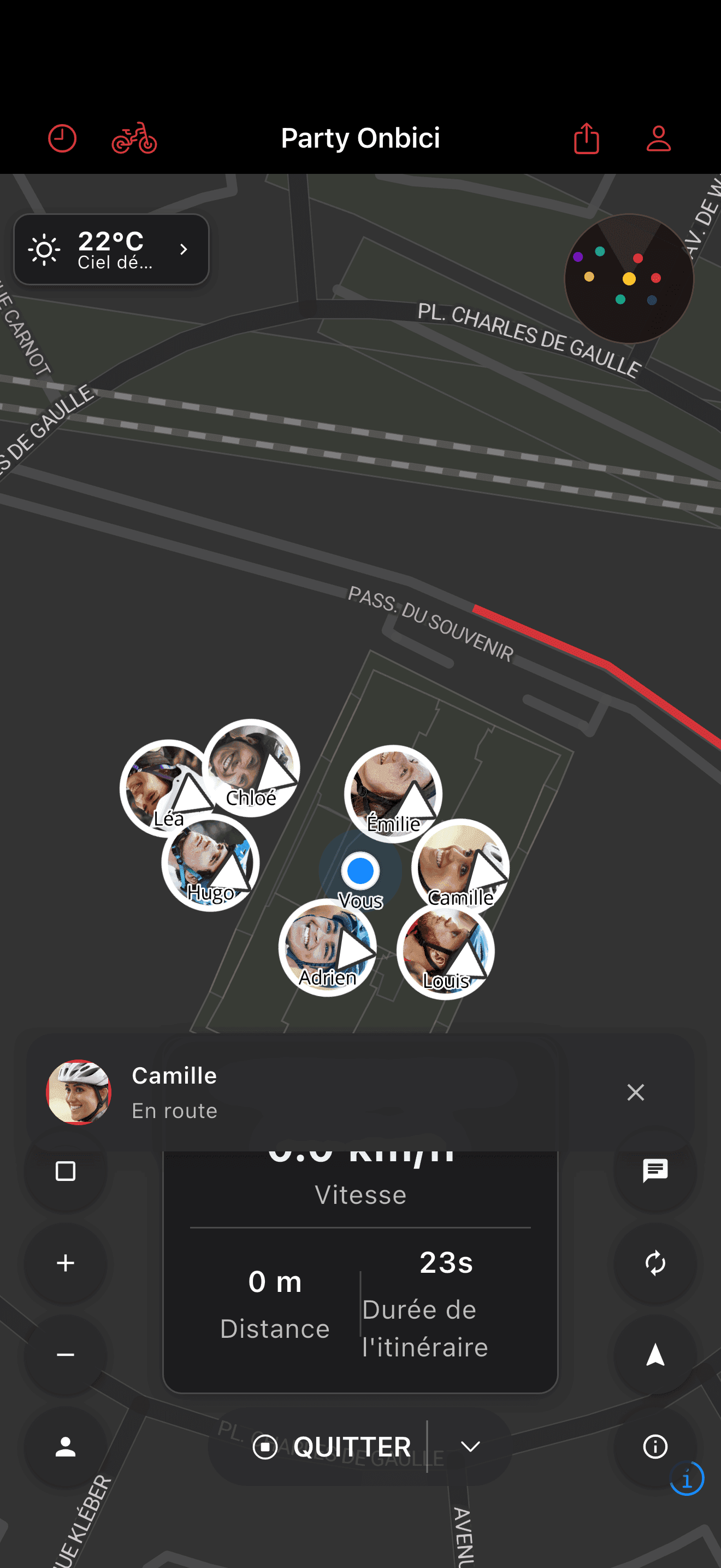 Notification de message en sortie avec avatar de l'expéditeur (dark mode)