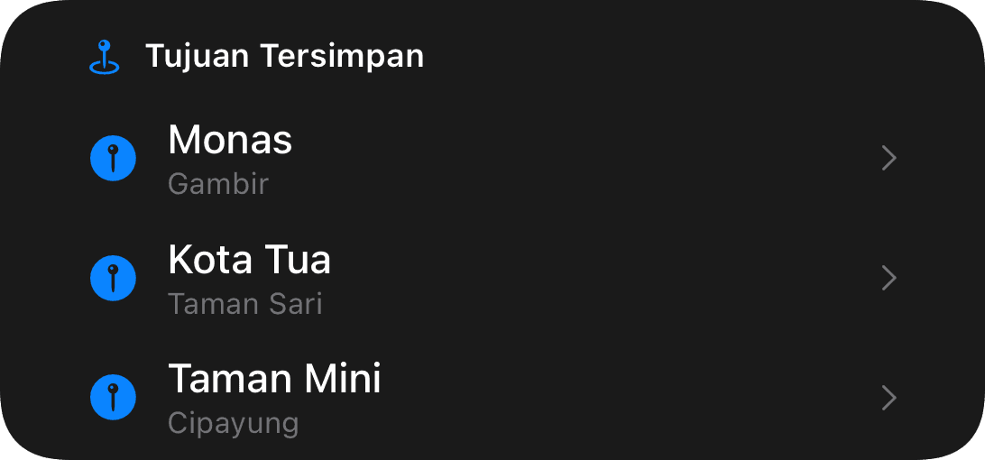 Destinasi tersimpan (dark)
