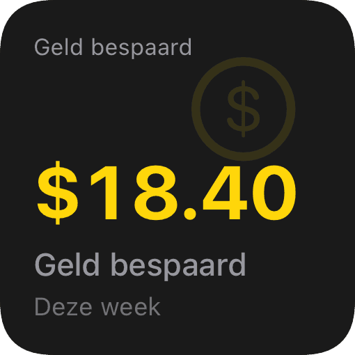 Geld bespaard (dark)