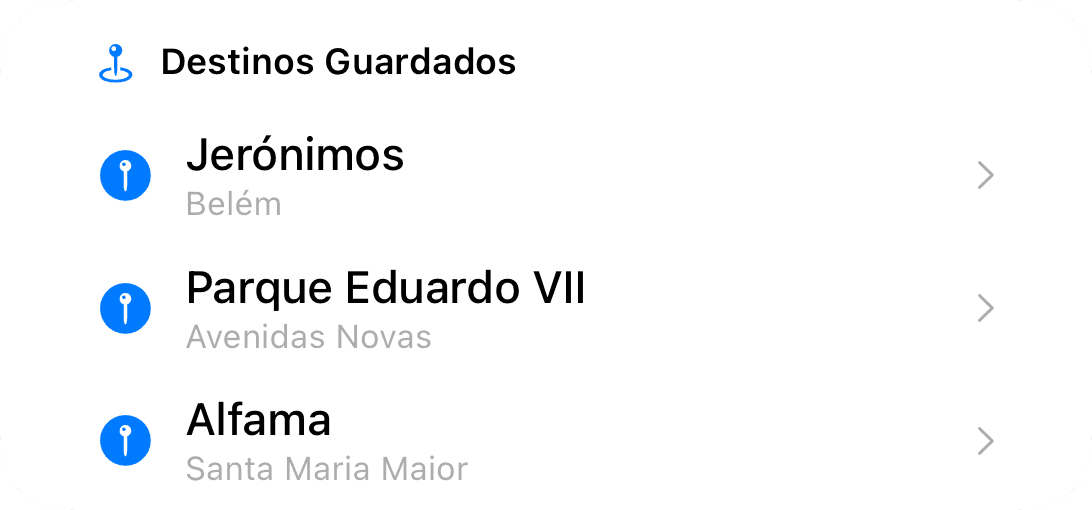 Destinos guardados (light)