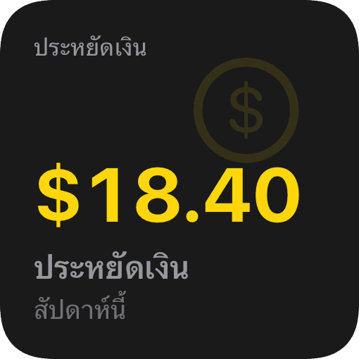 เงินที่ประหยัด (dark)