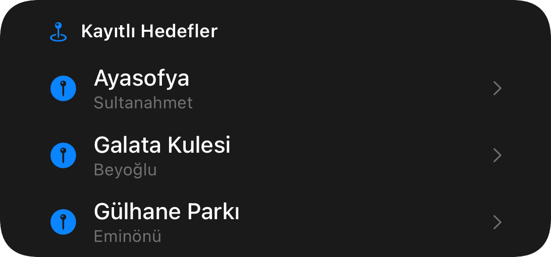 Kayıtlı hedefler (dark)