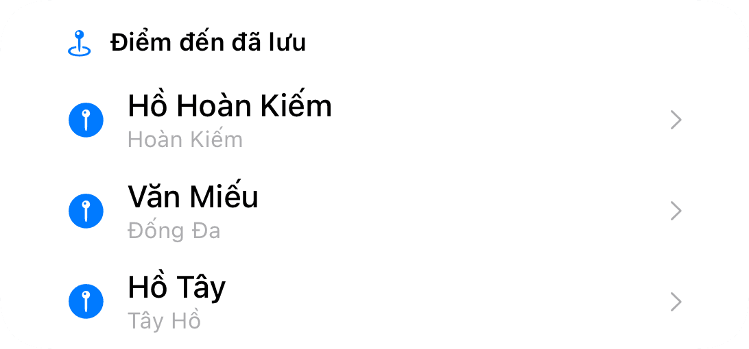 Đích đến đã lưu (light)