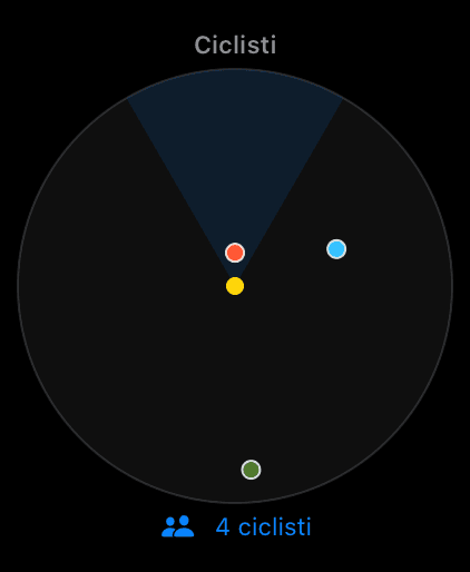 Apple Watch: live rider radar around you