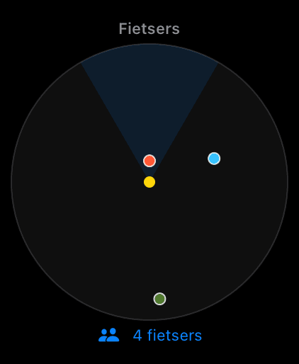 Apple Watch: live rider radar around you