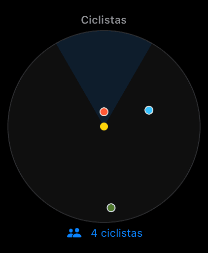 Apple Watch: live rider radar around you