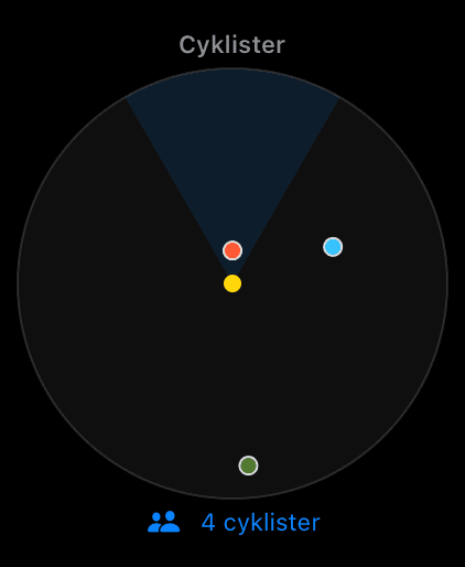 Apple Watch: live rider radar around you