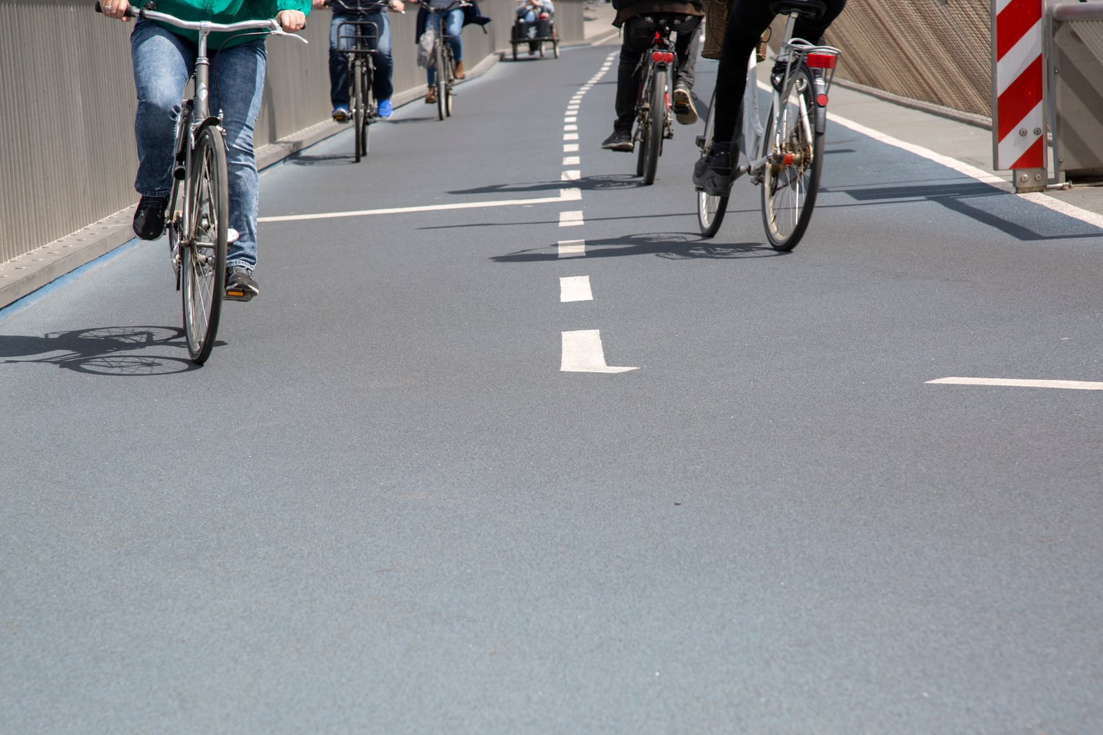 Cyclists on Copenhagen bike lane