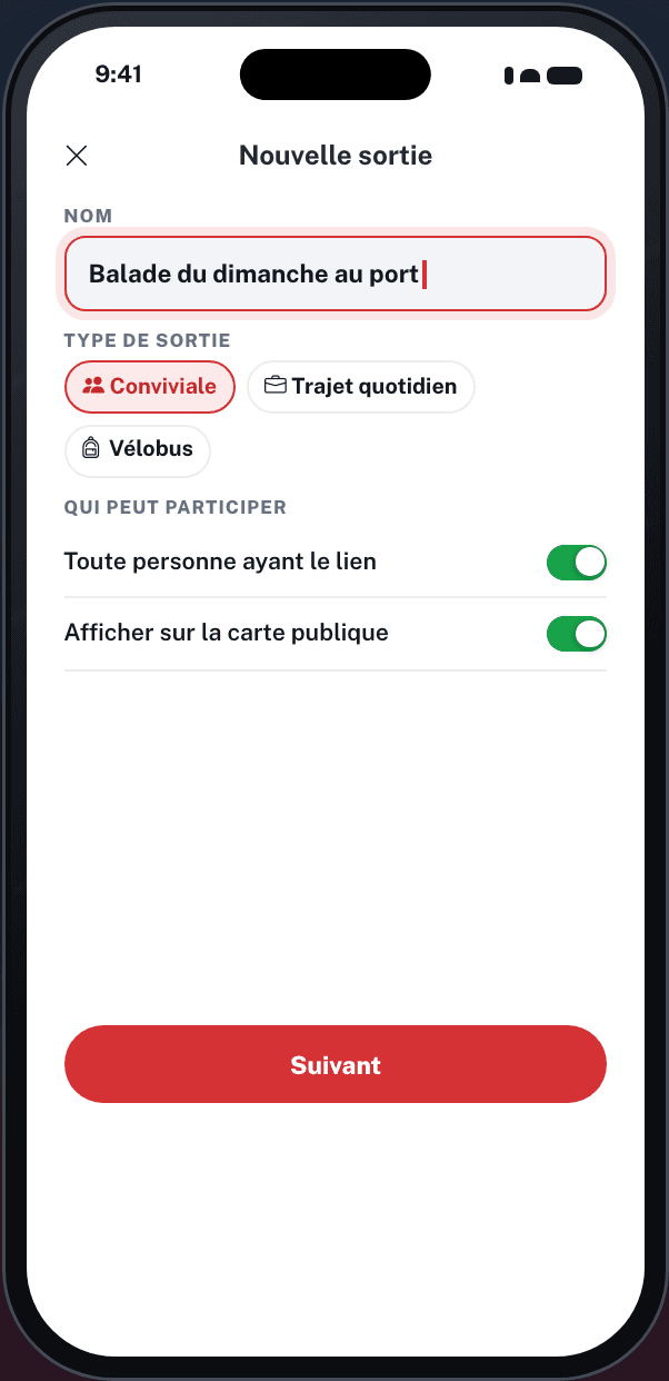 Vous organisez la sortie ?