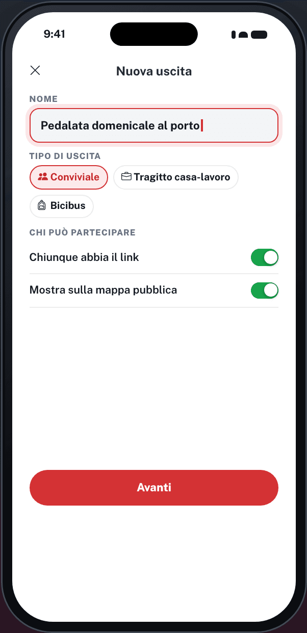 Organizzi tu l'uscita?