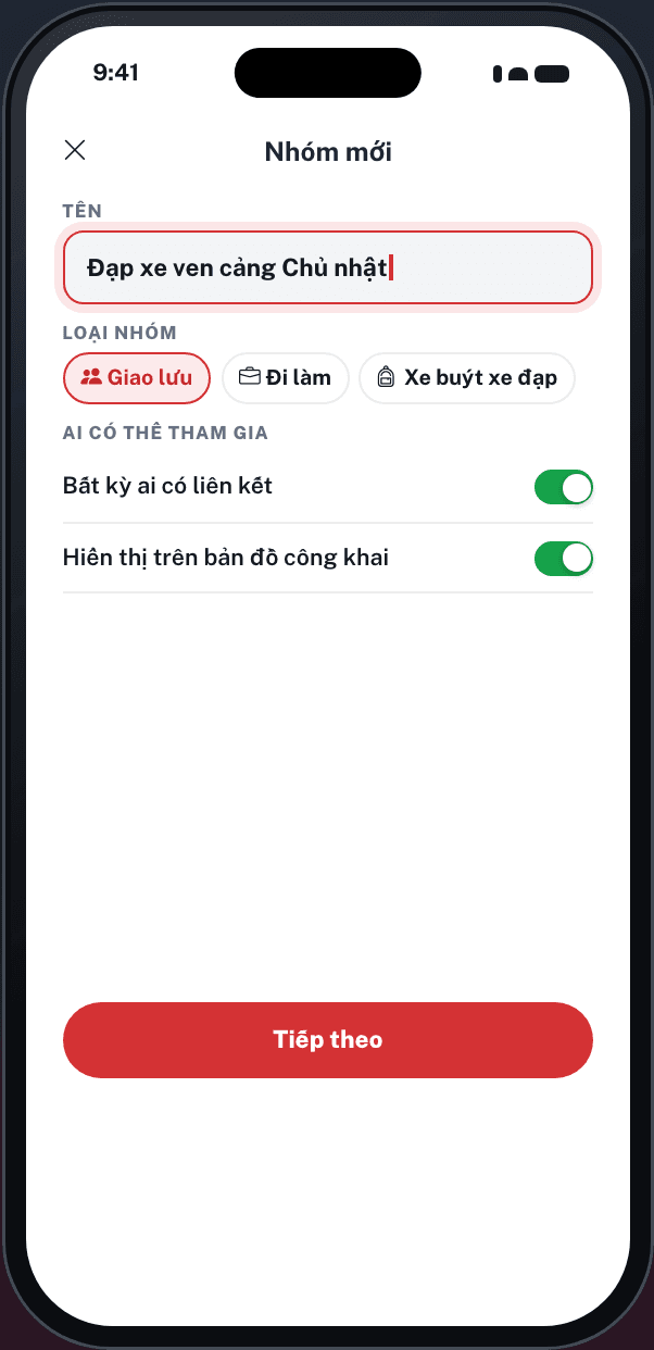 Bạn là người tổ chức nhóm?
