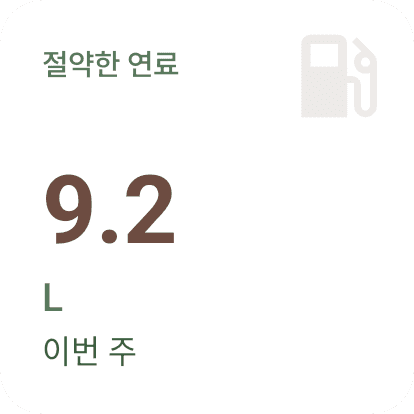 Android 절약한 연료 위젯