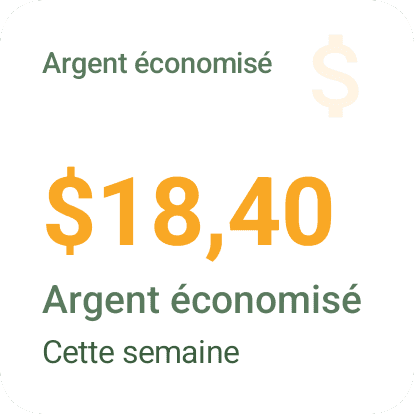Widget Android Argent économisé