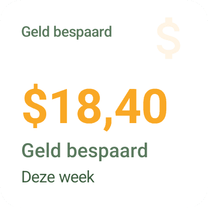 Android-widget Geld bespaard