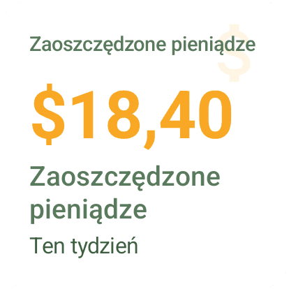 Widżet Android Zaoszczędzone pieniądze