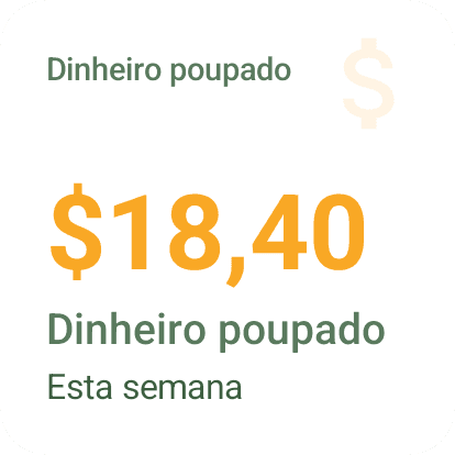 Widget Android Dinheiro poupado