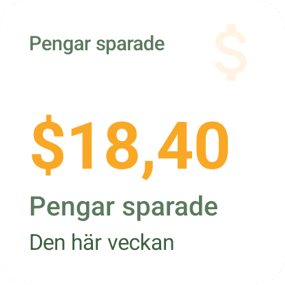 Android-widget Sparade pengar