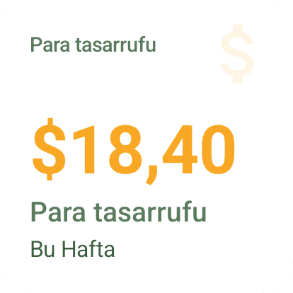 Android widget Tasarruf edilen para