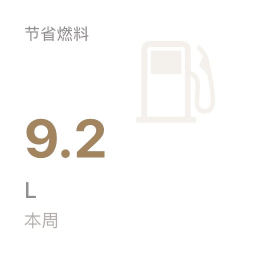 iOS 节省燃油小组件