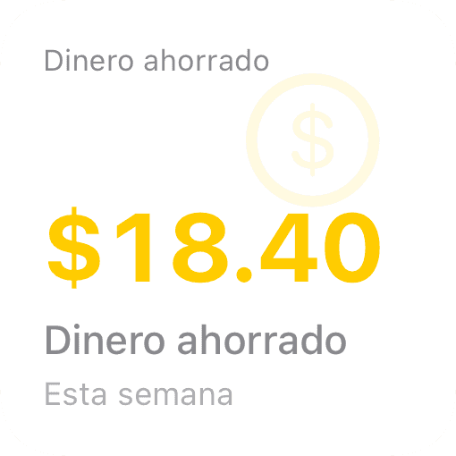 Widget iOS Dinero ahorrado