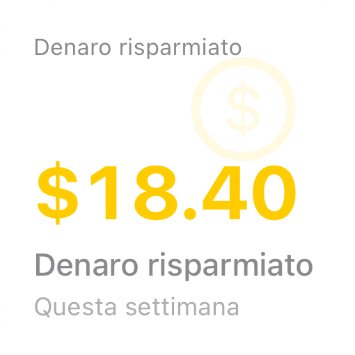 Widget iOS Denaro risparmiato