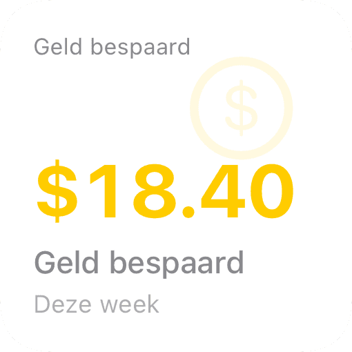 iOS-widget Geld bespaard