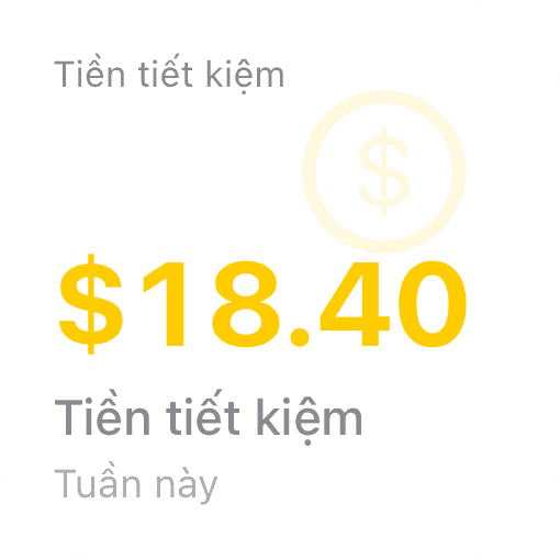 Widget iOS Tiền tiết kiệm