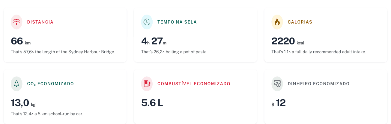 Painel vitalício com combustível e dinheiro economizados