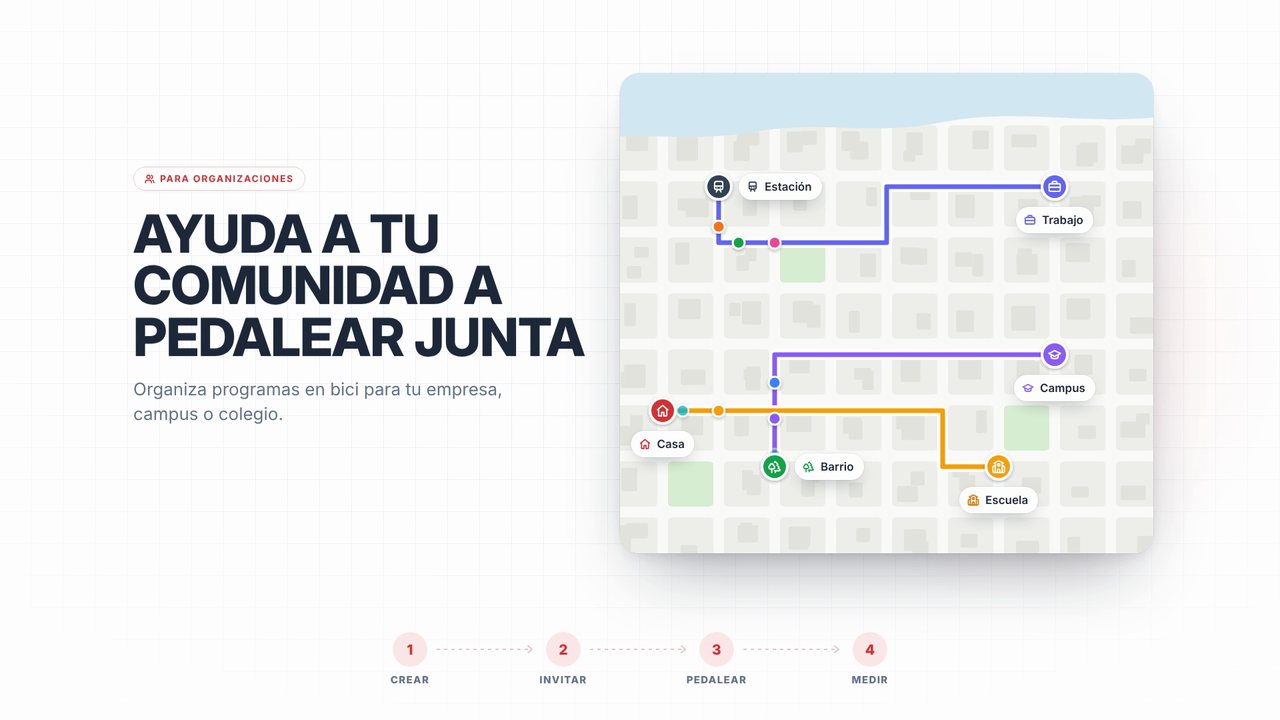 Ayuda a tu comunidad a pedalear en grupo