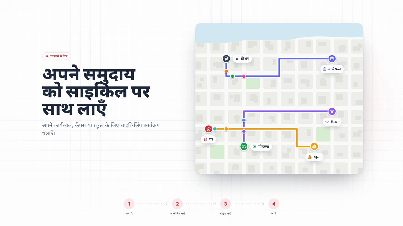 अपने समुदाय को साथ मिलकर राइड करने में मदद करें